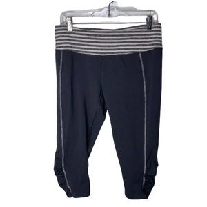Lululemon Gray Ruched Crop Leggings Size 10